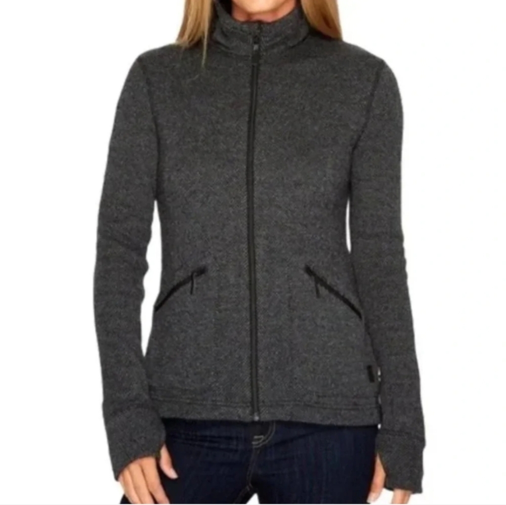 Smartwool Heritage Trail Wool Full Zip Hoodie Jacket Gray Size Medium Outdoor
